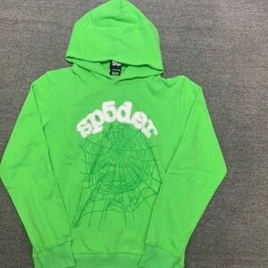 Green Graphic Hoodie by Sp5der